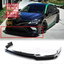 For Camry SE XSE 2018-20 Yofer V1 Glossy Black Add On Front Bumper Lip Splitter