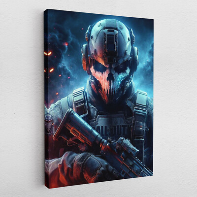 Leinwandbild Poster Acryl Glas Pop-Art Call of Duty COD Ghost Modern Warfare