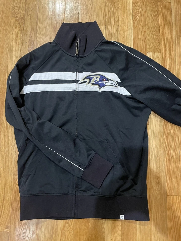 Baltimore Ravens jacket Sweatshirt 47 Brand Med Lamar Jackson Ray Lewis Tucker - Image 2 of 4