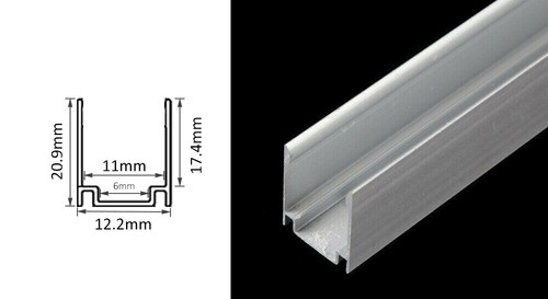 1M each LED Aluminum Channel Holder Track for 4-6-8-10-15-20-30mm Wide LED Strip - Picture 18 of 22