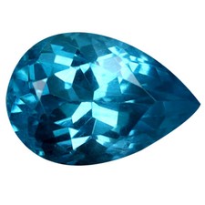 1.07 ct Very good Pear Cut 8 x 5 mm Brazil Paraiba Blue Apatite Gemstone