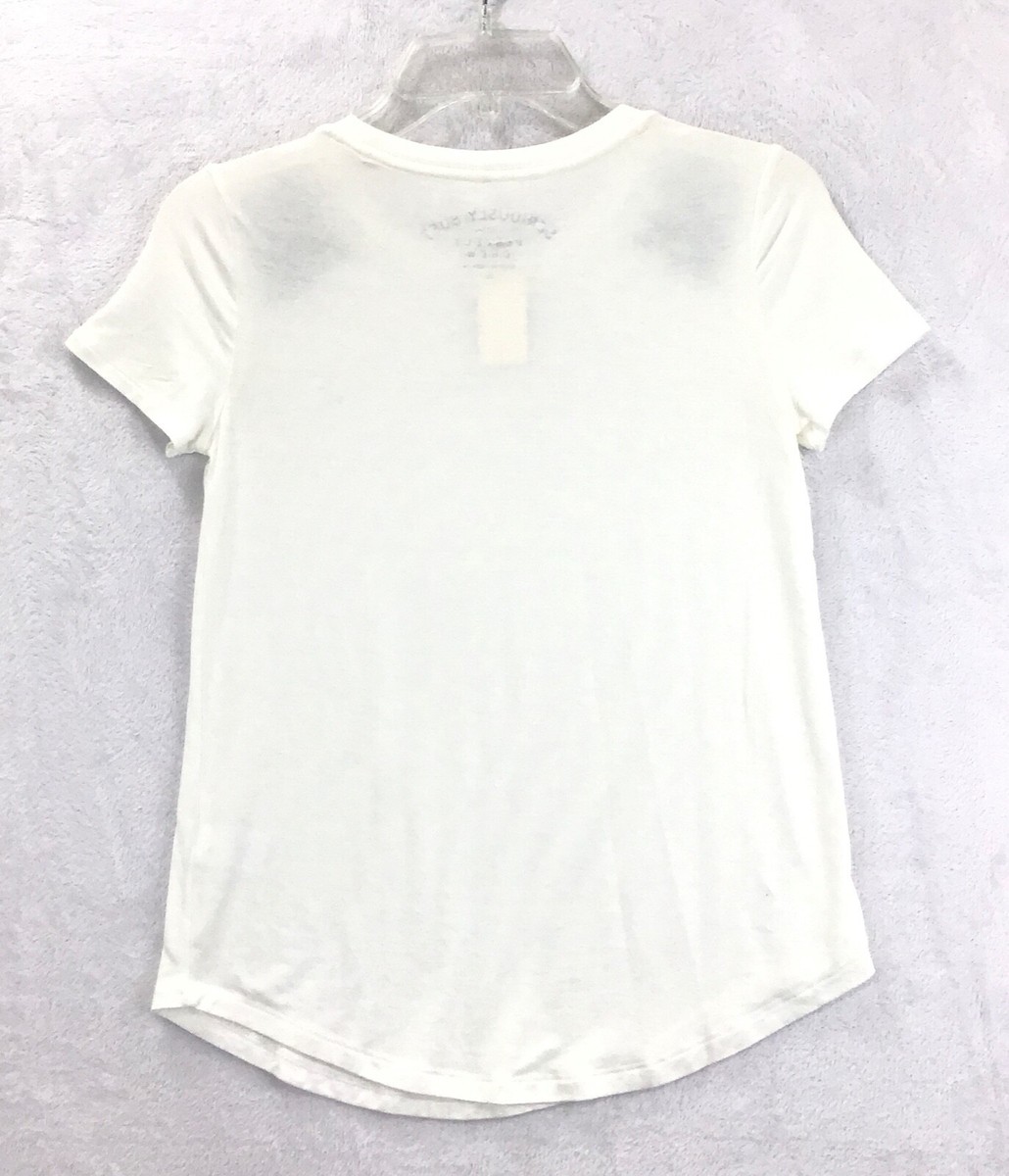 ☆typeservice☆ Soft Embroidery TShirt Off White Aero / Floral Embroidered Seriously Soft Perfect Crew Neck T