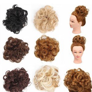 Women Messy Curly Drawstring Chignon Hair Buns Cover Hair