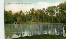 Alabama, AL, Mobile, Spring Hill, College Lake Early Postcard
