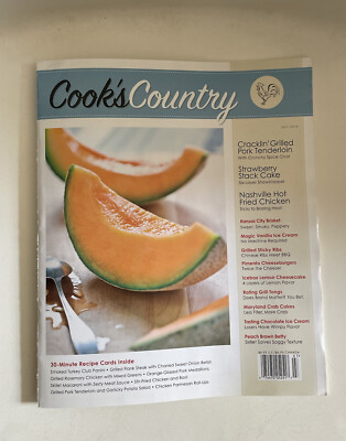 COOKS COUNTRY FOOD RECIPE MAGAZINE JULY 2010 RIBS FRIED CHICKEN STRAWBERRY CAKE