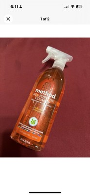 2 Bottles: Method Clementine Dish Soap Plant-Based Grease Cutting Power 18oz E6D