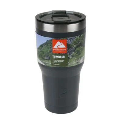 NEW! Ozark Trail 30oz Stainless Steel Vacuum-Seal BPA-Free Hot/Cold Gray Tumbler