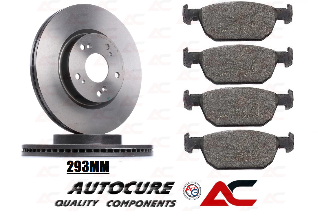 REAR 2 BRAKE DISCS AND PADS SET for HONDA CIVIC MK9 1.6 1.8 2.2 2012-2017 | UK