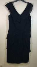 Jessica Howard Black Semi Formal Cocktail Dress Sleeveless Size 12