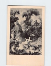Postcard The Pursuit Painting by Jean Honore Fragonard