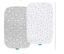 Bassinet Fitted Sheets 100 Jersey Knit Cotton Sheets 2 Pack Multi-size Gray