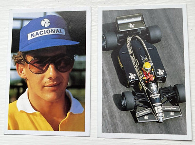 Ayrton Senna 1986 Trading Card x 2 A Question Of Sport Quiz Game Non Graded