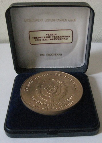 Vintage German Fire Brigade Bad Brückenau 9-10-11. Sept 1989 Coin Medal Token