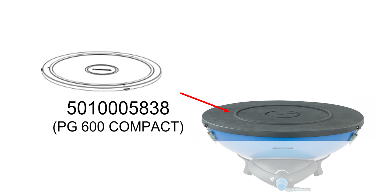 Campingaz Replacement Spare Party grill 600 COMPACT Plastic Lid 5010005838 eBay