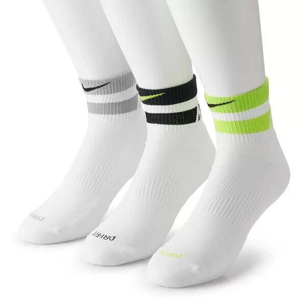 Nike Everyday Plus Cushion Women's Ankle Socks - 3 Pair (Wmn 4-6, Yth 3Y-5Y)