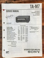 Sony TA-M7 Amplifier Service Manual Original 