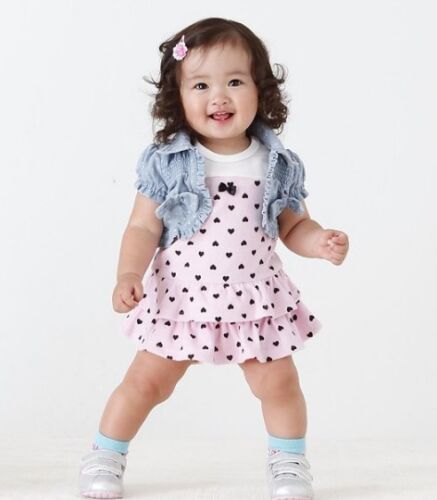 Baby Girls Sleeveless Pink Spots Summer Dress & Jacket 2PC Cotton SET size 2 - Afbeelding 1 van 1