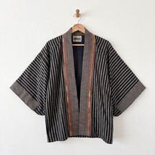 RARE Sandra Betzina Kimono Haori Jacket Black White Artisan Avant-Garde OOAK
