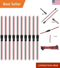 10 Pairs Round 15cm PVC Cable Connectors for Indoor/Outdoor LED Lighting