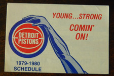 1979-80 NBA DETROIT PISTONS BASKETBALL SCHEDULE - ELIAS BROTHERS - MAY235