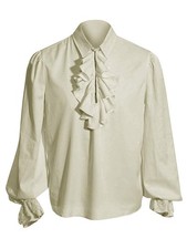 Mens Pirate Shirt Ruffle Victorian Renaissance Steampunk Vampire Poet Shirts ...
