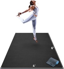 Gorilla Mats Large Yoga Mat 6x4' or 7x5' 8mm Thick Non-Slip R037