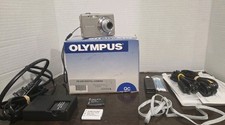 Olympus Digital Camera FE-230 7.1MP Silver Tested Full Set W/ Extras   
