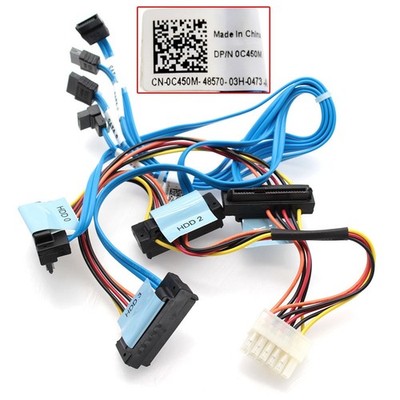 D FOR   PowerEdge R310 4-Drop Hard Drive SATA Data /Power Cable C450M 0C450M #qm