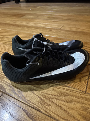 Nike Zoom Rival Track Sprint Spikes DC8753-001 Mens Size 11.5 Black Silver NEW