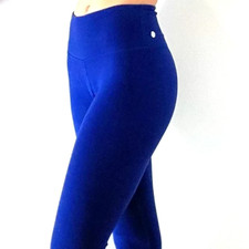 Zella Blue High Rise Yoga Pants Women  s M Athletic Leggings Activewear NWOT 39