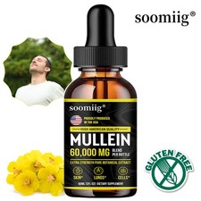 Mullein Leaf Extract Drops For Lungs Health - 60ml Lung Cleansing  Mucus Relief