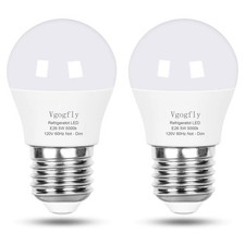 Vgogfly LED Refrigerator Light Bulb 40W Equivalent 120V A15 2 Pack, Daylight