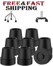 Rubber Cane Tips 8 Pack Non-Slip Quad 1/2 Inch Replacement Foot for Walking