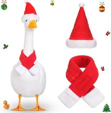 Winter Porch Goose Outfits for 23"/17'' Statue Cute Hat Plastic Cement Goose Sta