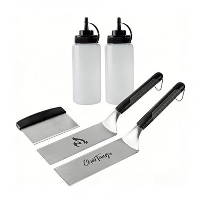 Blackstone Griddle Spatula Set 5-Piece - Heavy Duty 3mm Stainless Steel BBQ T...