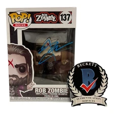 Rob Zombie Signed Autograph White Zombie Funko Pop 137 Beckett BAS