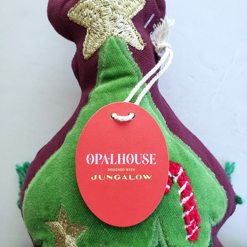 Jungalow Opalhouse Christbaumkissen grün Quasten verziert launisch NEU - Bild 3 von 9