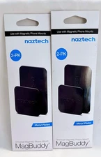 🎁 Lot of 2 Naztech MagBuddy Metal Plates – Universal Magnetic Phone Mount