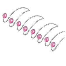 4 Pack Bling Car Hooks for Purses  Bags, Stainless Steel Universal 4 Pink