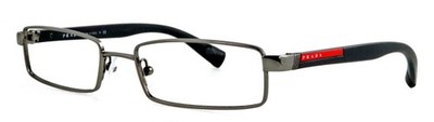 New PRADA Linea Rossa VPS53C 5AV-1O1 51mm Gray Eyeglasses Frames Italy Unisex