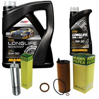 Inspektionspaket 6L Mannol Longlife 5W-30 FüR BMW E81 118D 116D E87 123D E83