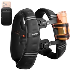 FEIERDUN 3-IN-1 Weighted Vest Kit with Phone Holder & Water Pocket, 8lb/12lb/...