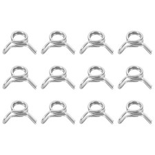 12Pcs 5mm ID 5-6.2mm OD Double Wire Fuel Line Hose Clips Steel Spring Clips