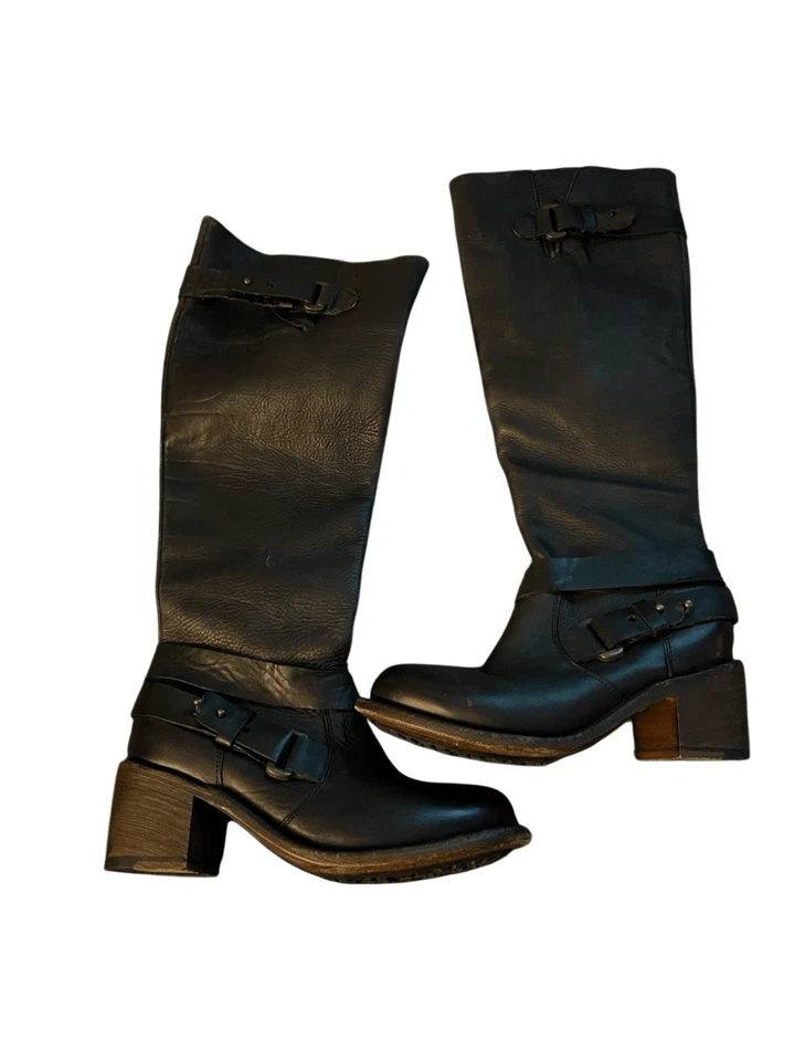 BOTAS MOTO GEE WAWA CUERO MUJER TALLA 7 NEGRAS Foto 4 de 4