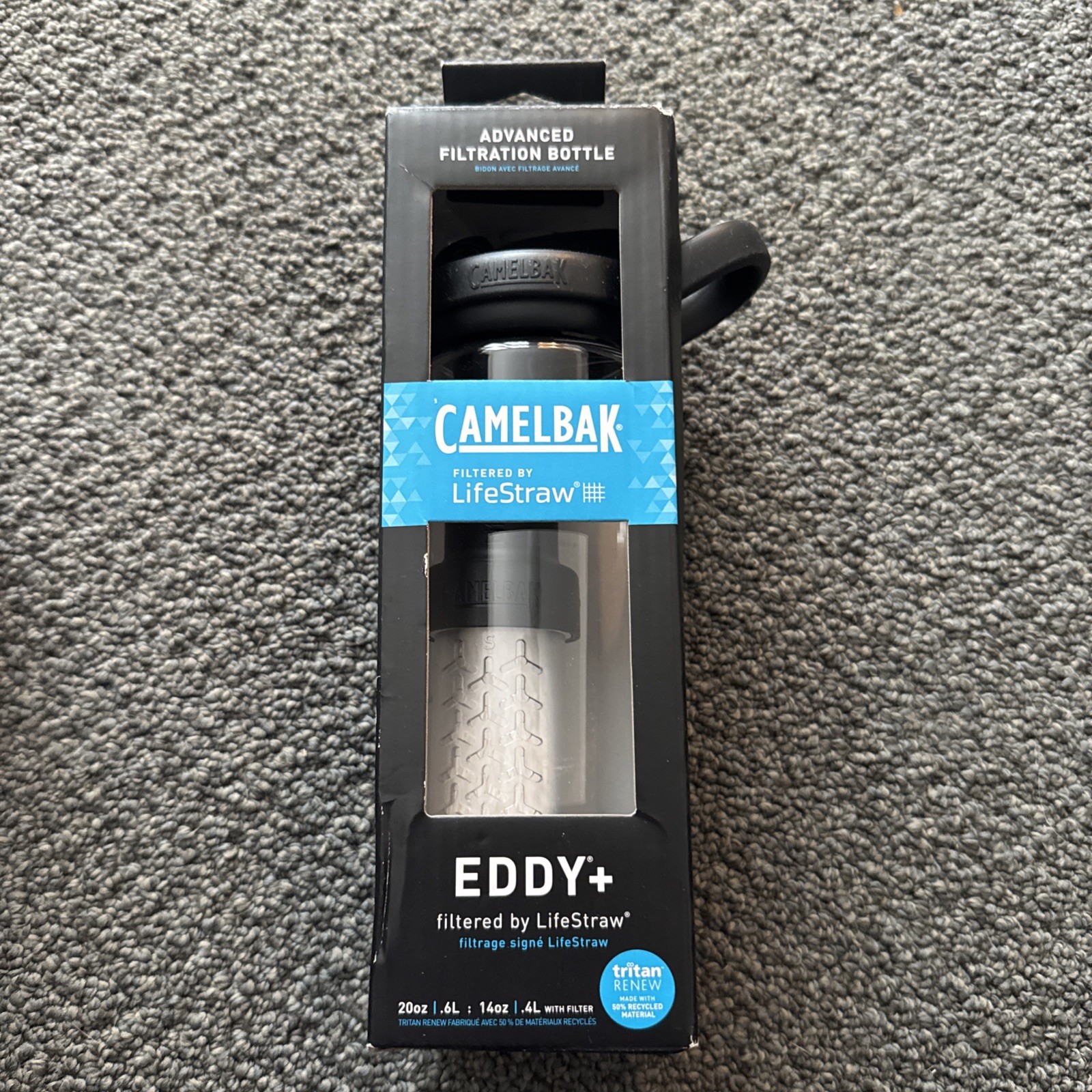 CamelBak Lightweight 20 oz LifeStraw Eddy+ Water Filter Bott