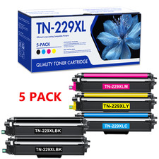 TN229XL TN229 Toner 5 Pack For Brother HL-L3280CDW MFCL3780CDW Printer