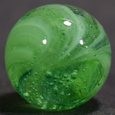 Whispler Vintage Marble English 1950's Flowing Filaments & Misty Bubbles 11/16''