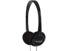 Lightweight Portable On Ear Headphones Stereo Wired Headset Black