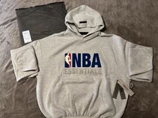 NEW Fear of God NBA Essentials Light Heather Hoodie Size Small 100% Authentic ✅