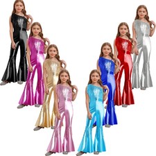 US Kids Girl Romper Festival Costume Dance Jumpsuit Halloween Dancewear Birthday